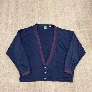 Vintage Gap Cardigan Women's Medium Blue 1990s Classic Preppy